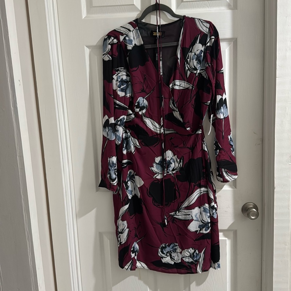 Alexia Admor Colorful Floral Midi Sheath Dress Women's Size Large - Picture 2 of 9